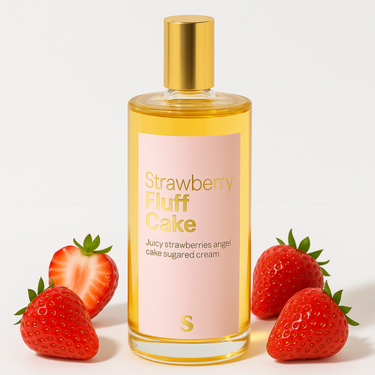 Strawberry fluff cake body latte